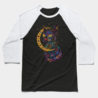 Cat Skull Pins Baseball T-Shirt